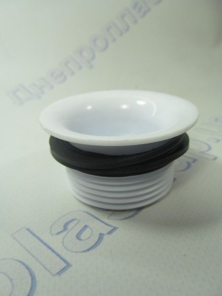 Выпуск пластиковый для ванны (без болта, с наружной резьбой) Выпуск пластиковый для ванны (без болта, с наружной резьбой)