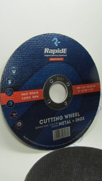 Диск отрезной по металлу 125*1,6*22 мм RapidE
