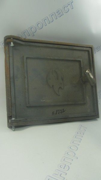 Дверка чугунная топочная огонек 25смх20,5см