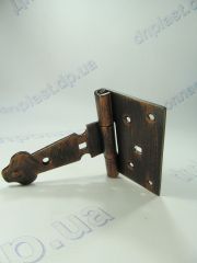 Петля Стрела (узор) 100мм медь,черная