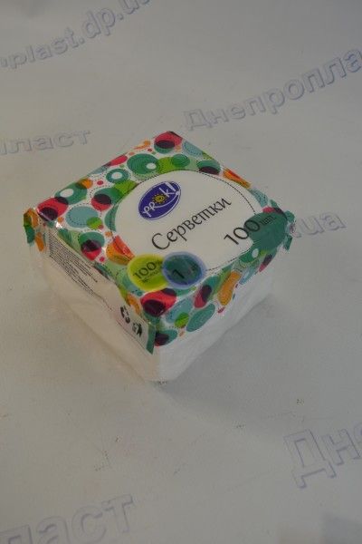 Салфетки столовые 100шт в упаковке белые