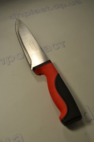 Нож для мяса, ручка красно черная,лезвие 20 см