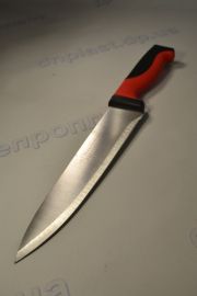 Нож для мяса, ручка красно черная,лезвие 20 см