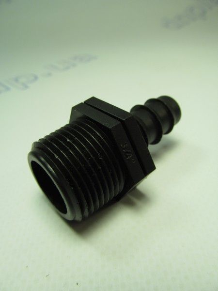 Коннектор 16х3/4 НР для садовой трубки (капельный полив)