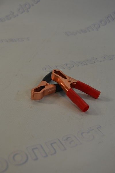 Зажим электрический (крокодил) маленький 10А, L=5см (красный, черный) цена за пару