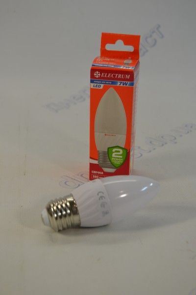 Светодиодная лампочка Е-27 (свеча) 7w /4000К ELECTRUM/ A-LC-0430