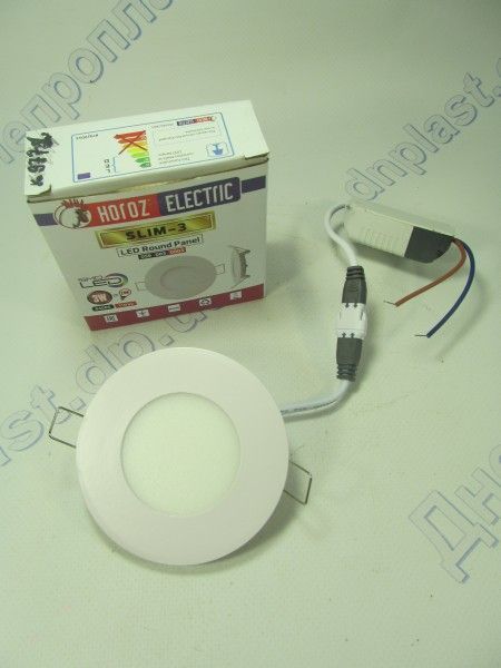 Светодиодный светильник круглый  LED 3W 6400K Slim-3 HOROZ