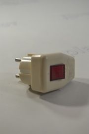 Вилка угловая с заземлением и выключателем ORBITA