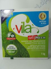 Удобрение для Газона антимох 1кг гранул. Vila