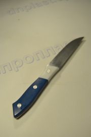 Нож кухонный,ручка бело голубая,лезвие 10 см