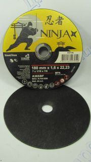 Диск отрезной по металлу 180*1,6*22мм NINJA