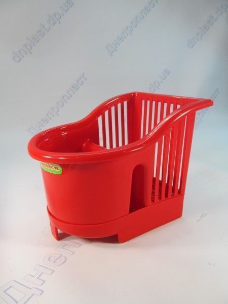 Подставка для столовых приборов красная 17*13*14см