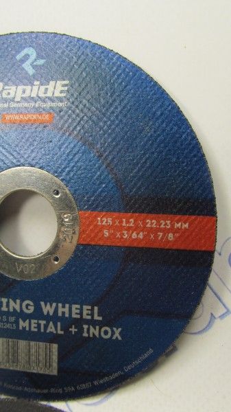 Диск отрезной по металлу 125*1,2*22 мм RapidE