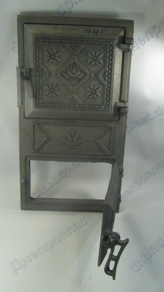 Дверца поддувальная и топочная чугунная спаренная 440мм*220мм 100922 вишиванка