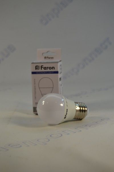Светодиодная лампочка LB-380/ G45 шар/ 4W/ 230V/ 340Lm/ Е-27/ 4000К (FERON)