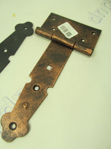 Петля Стрела (узор) 150мм медь,черная