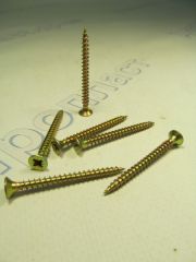 Шуруп 4,0*45мм универсальный с потай головкой  (ж.цинк) Шуруп 4,0*45мм универсальный с потай головкой  (ж.цинк)