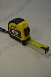 Рулетка обрезиненый корпус 8м*25мм  Sigma