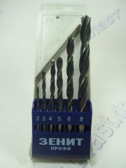 Набор сверл по металу черные 6шт (2 - 8мм)