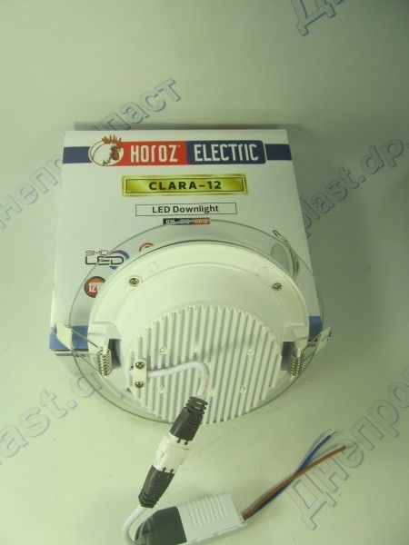 Светодиодный светильник круглый стекло LED 12W 6400K CLARA-12 HOROZ