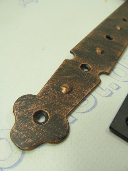 Петля Стрела (узор) 250мм медь,черная