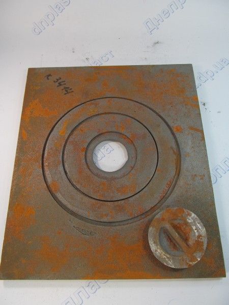 Плита чугунная 1 комфорточная чугунная 355*410мм (100956)