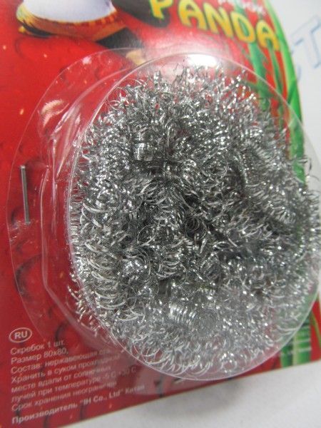 Скребок 1шт Панда спиральный на блистере