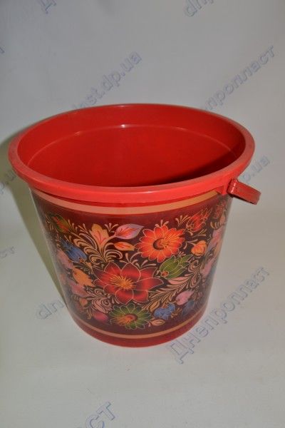 Ведро пластмасовое 12л. п\п с рисунком