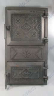 Дверца поддувальная и топочная чугунная спаренная 440мм*220мм 100922 вишиванка