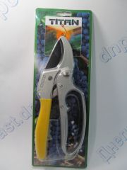 Секатор профессиональный с храповым механизмом TITAn Yellow 022