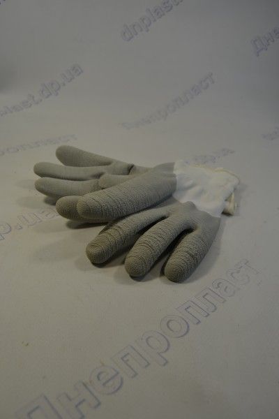 Перчатки бело-серые,стрейч покрытый нитрилом MEMPHIS