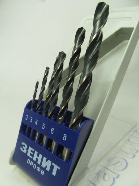 Набор сверл по металу черные 6шт (2 - 8мм)