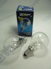 Лампочка  електрична Е14 / 40Вт (куля) ТМ"Іскра"