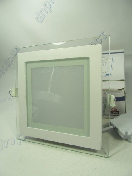 Светодиодный светильник квадрат стекло LED 12W 6400K Maria-12 HOROZ