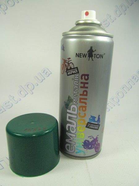 краска Аэрозольная  балон металлик зеленый 400гр Ньютон343)