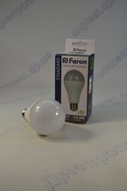 Светодиодная лампочка LB-713/ А65/ 13,5W/ 230V/ 1250Lm/ Е-27/4000К белый (FERON)