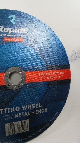 Диск отрезной по металлу 230*2,5*22 мм RapidE