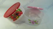 Контейнер пищевой 0,7л для СВЧ круглая (орхидеи,ягоды)