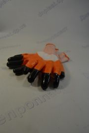 Перчатки силикон оранж черный пальчик