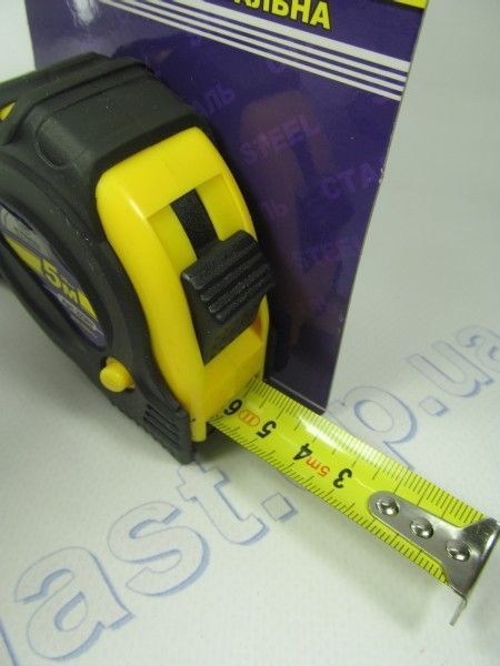 Рулетка 5м*25мм обрезиненый корпус СТАЛЬ