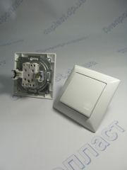 Вимикач 1 (прихована установка) білий HOROZ