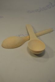 Ложка деревянная, чайная белая