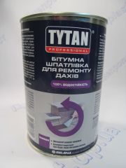 Битумный герметик "WATER STOP" для ремонта крыш 1кг (черный) TYTAN