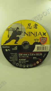 Диск отрезной по металлу 230*2,0*22 мм NINJA