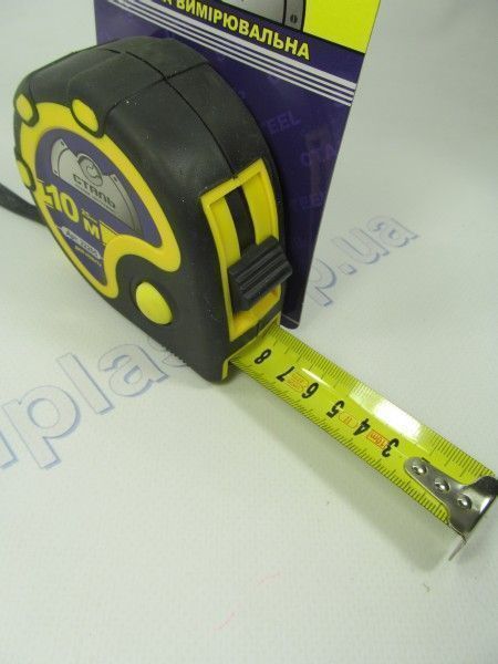 Рулетка 10м*25мм обрезиненый корпус СТАЛЬ