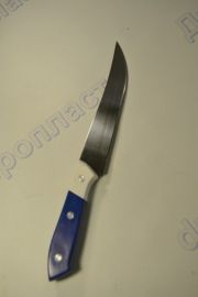 Нож кухонный,ручка бело голубая,лезвие 15 см