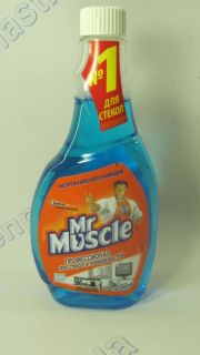 Средство для мытья стекол 500мл МИСТЕР МУСКУЛ (запаска)