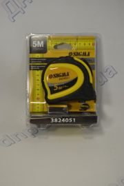 Рулетка обрезиненый корпус с автостопом 5м*19мм  Sigma