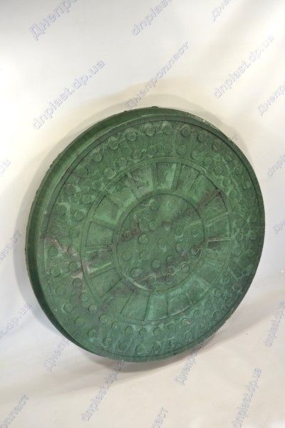 Люк канализационный 1,8т d.крышки 620мм,h-80мм,d. юбки -720мм (полимерпесчанный зеленый)