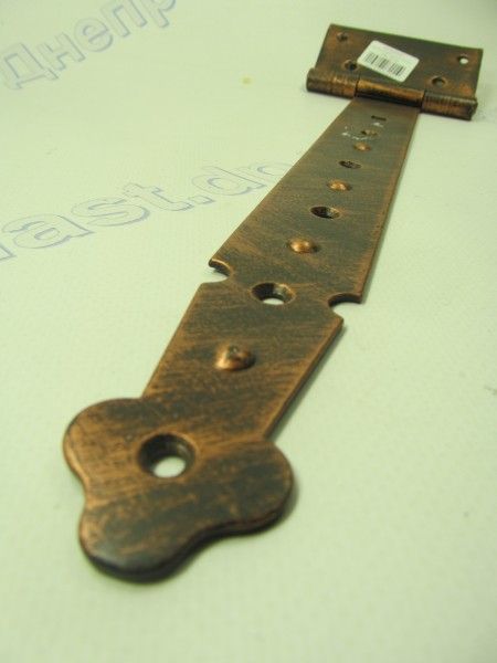 Петля Стрела (узор) 300мм медь,черная